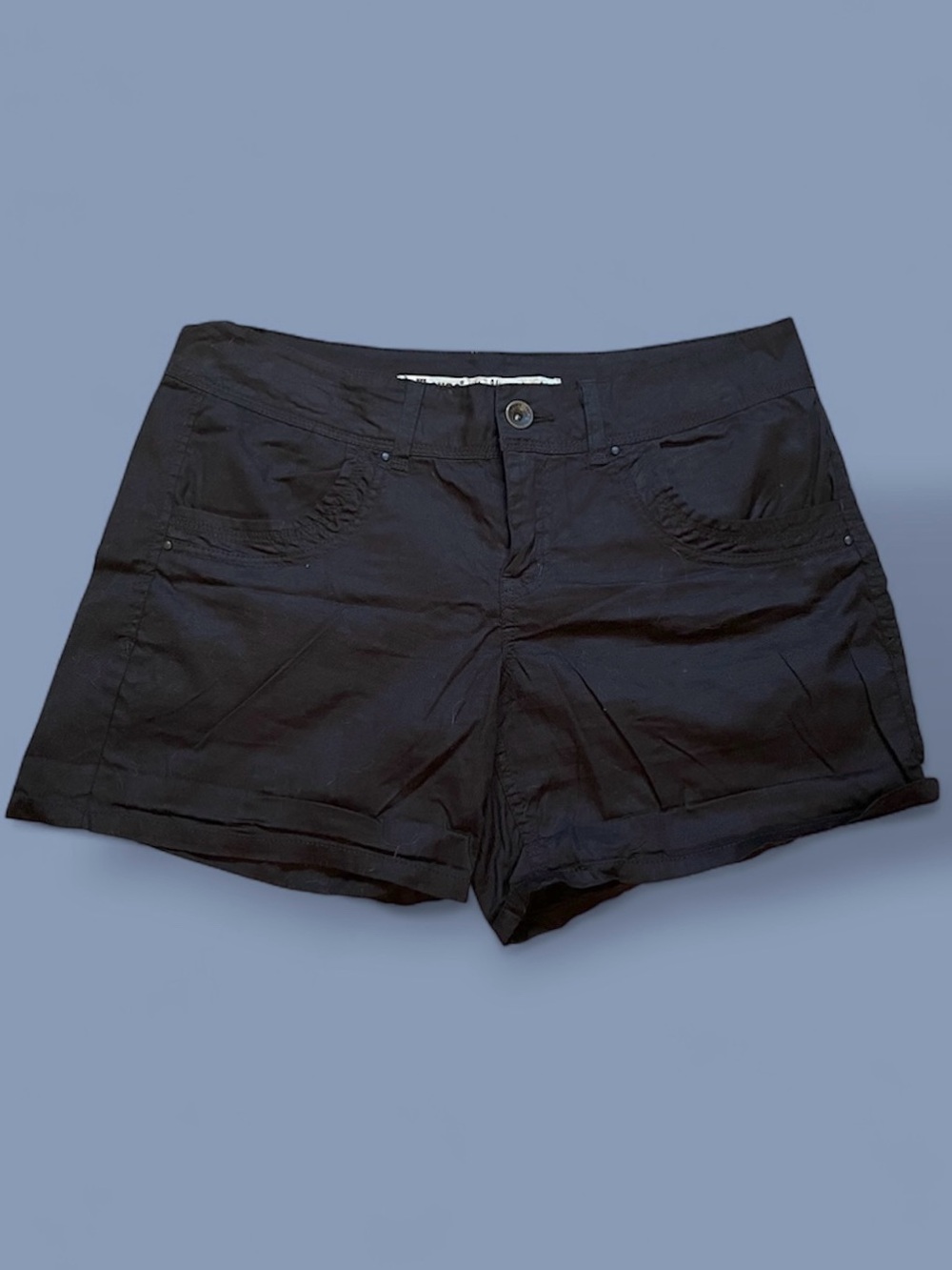 NWOT Dollhouse Black Cotton Low Rise Utility Shorts Size 11